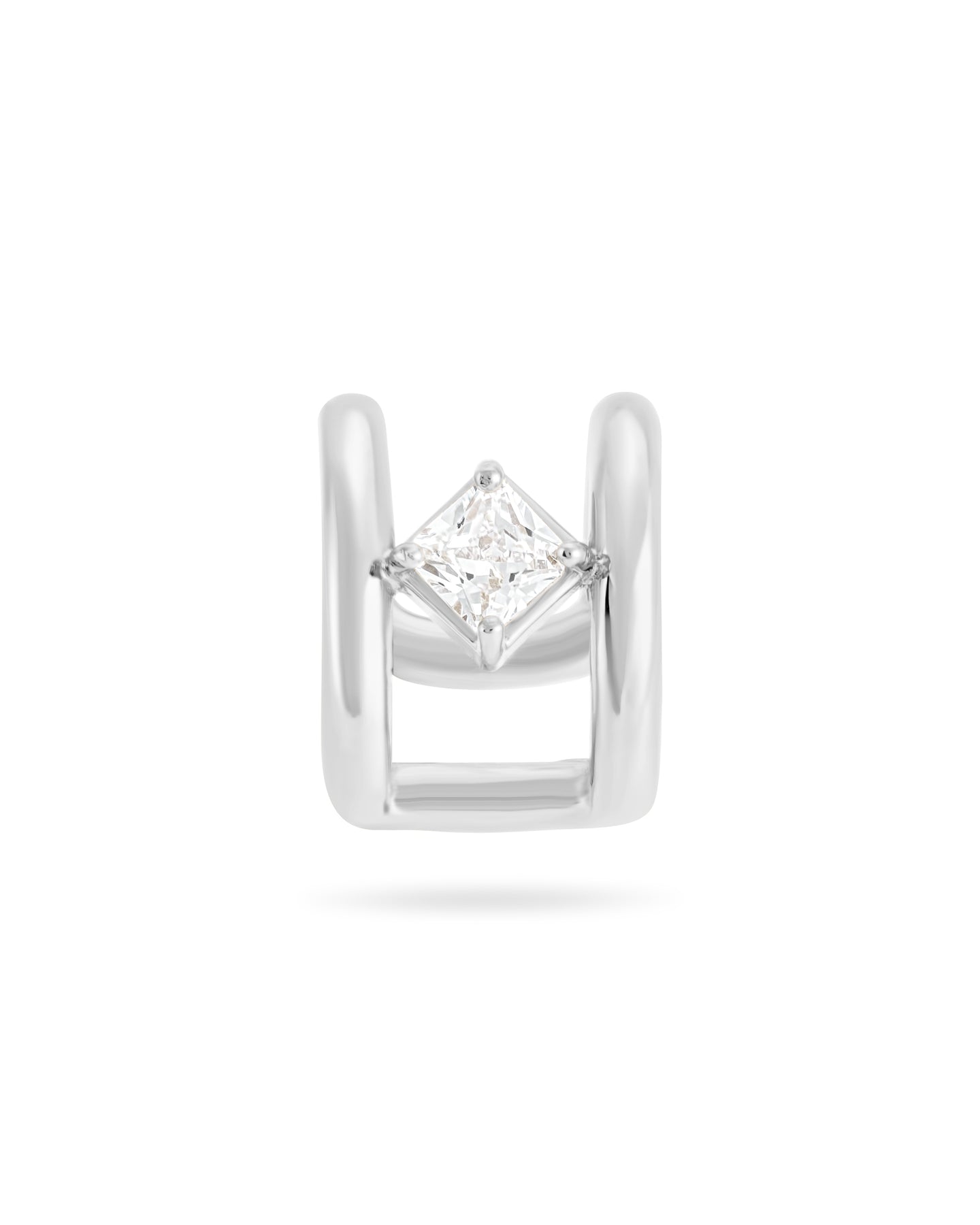 Axis Cuff Earrings - Silver